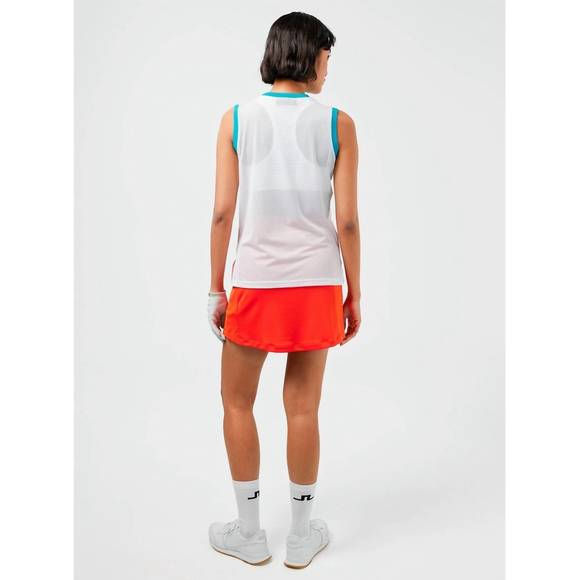 NEW J.LINDEBERG marion mesh top in white - Picture 3 of 6